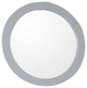 Arlo Round Framed Mirror, Light Gray