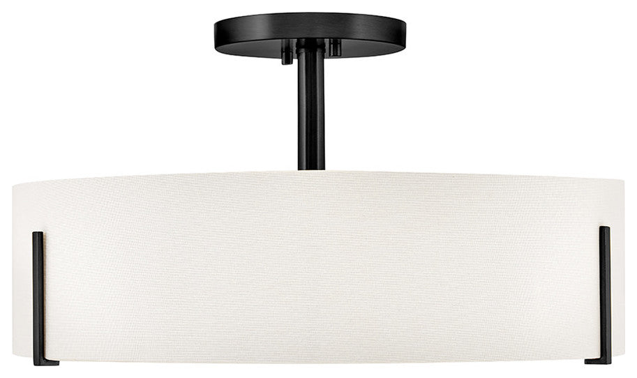 Hinkley Halle Medium Semi-Flush Mount, Black