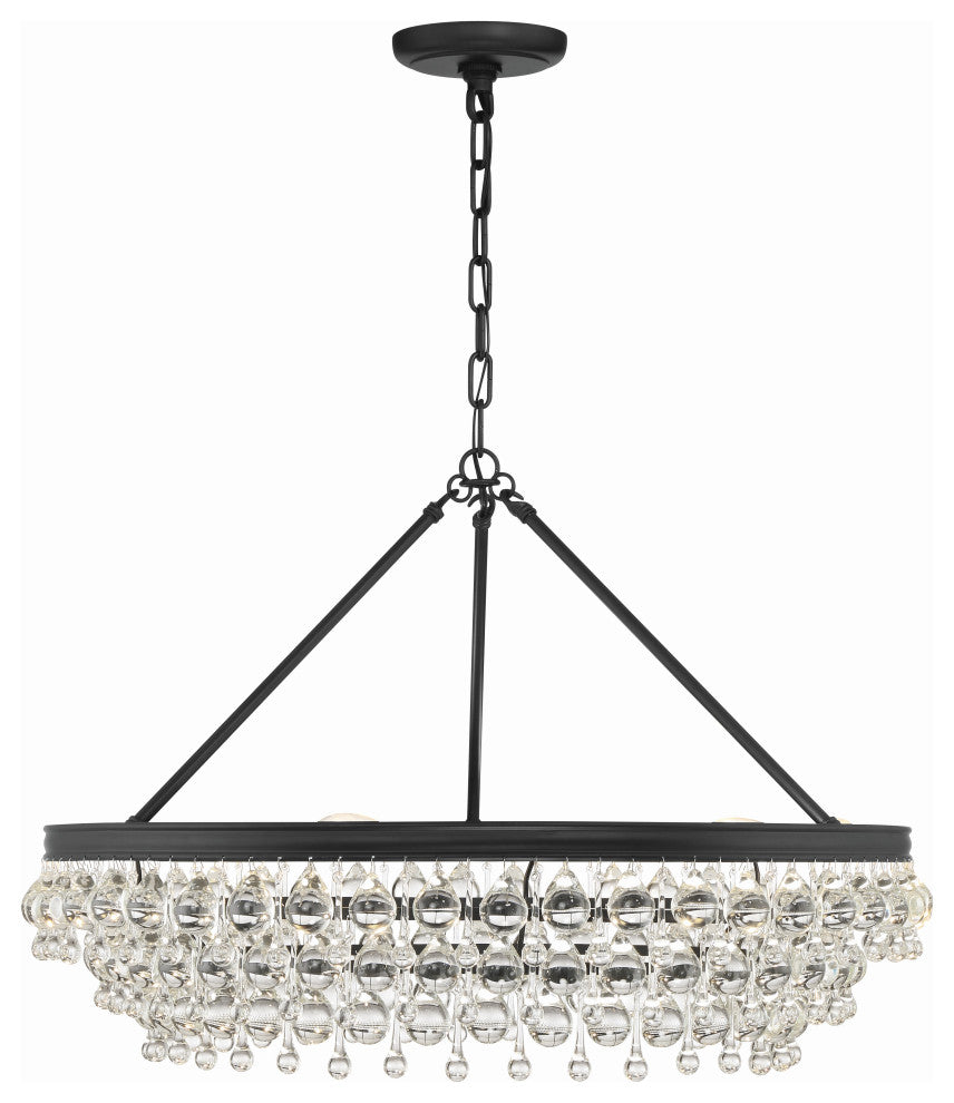 CRYSTORAMA Calypso 6 Light Matte Black Chandelier