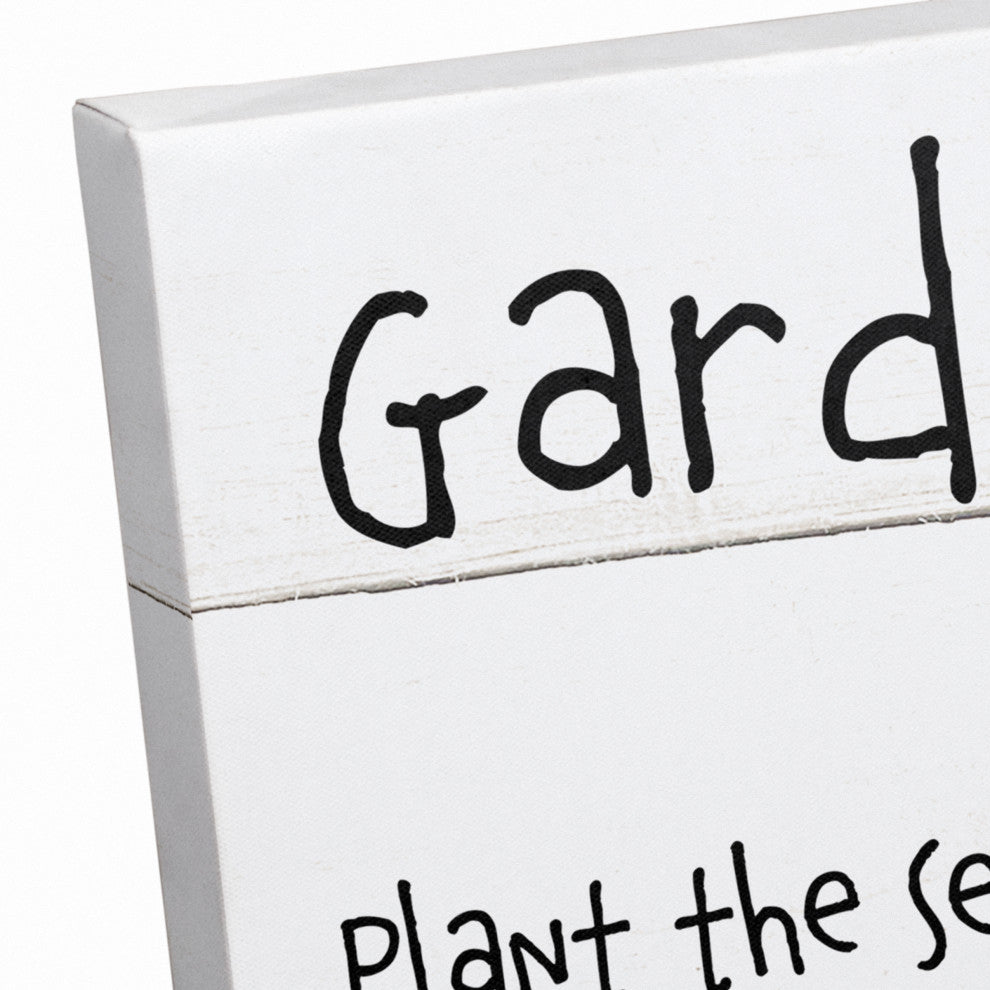 Garden Gnome Rules 5 16x16 Canvas Wall Art
