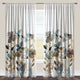 Greige Florals 95 Inch Sheer Window Panel