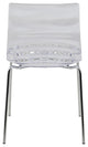 Leisuremod Astor Plastic Dining Chair With Chrome Base, Clear
