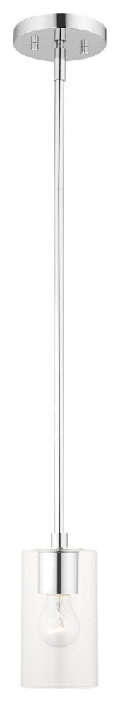 Livex Lighting Zurich 1 Light Polished Chrome Mini Pendant