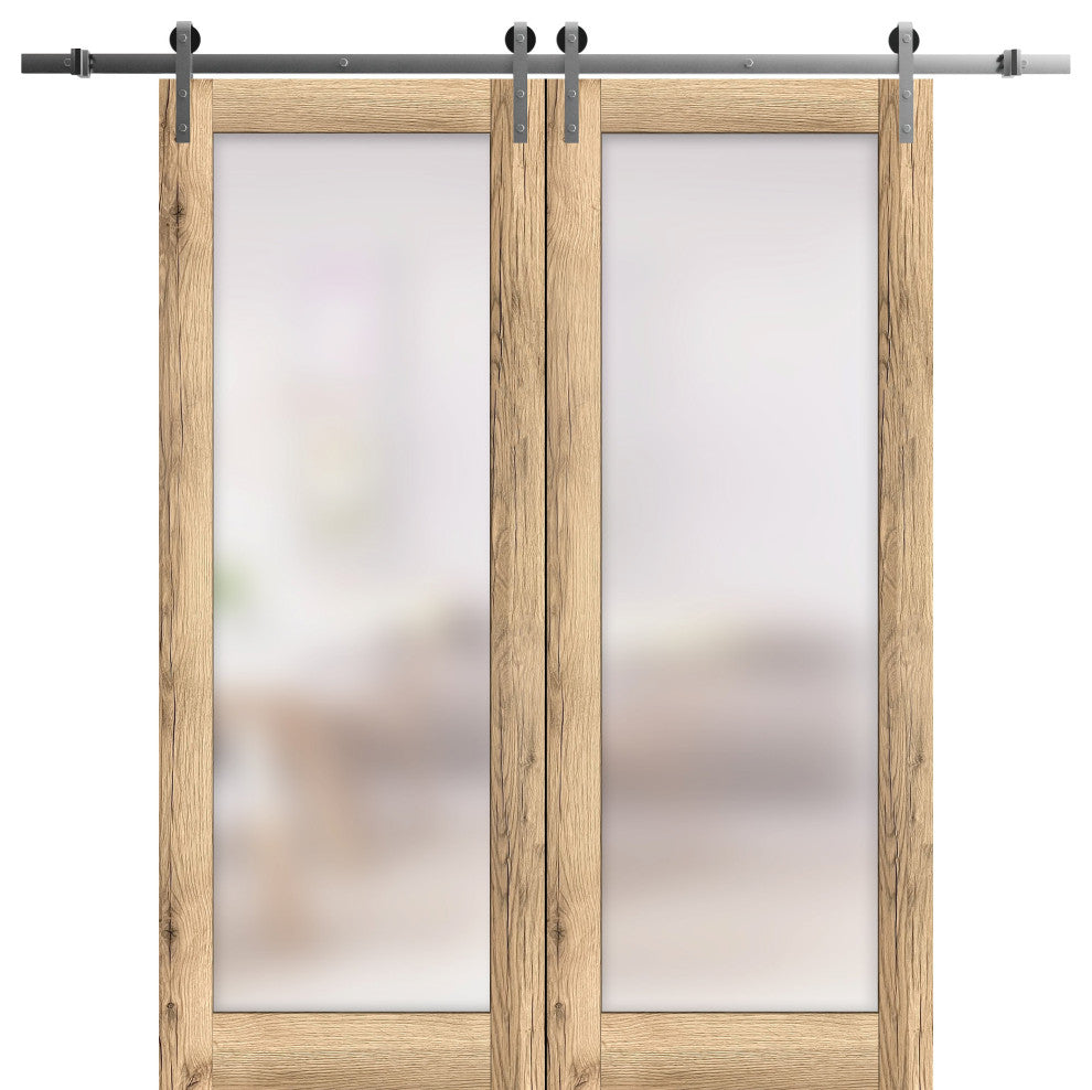 Double Barn Door 64 x 80 | Planum 2102 Oak | 13FT
