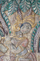 Consigned Vintage Carved Wood Wall Art Fluting Krishna Custom Barndoor