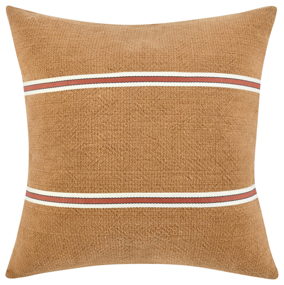Pryce 22" Cotton Linen Blend Throw Pillow by Kosas Home