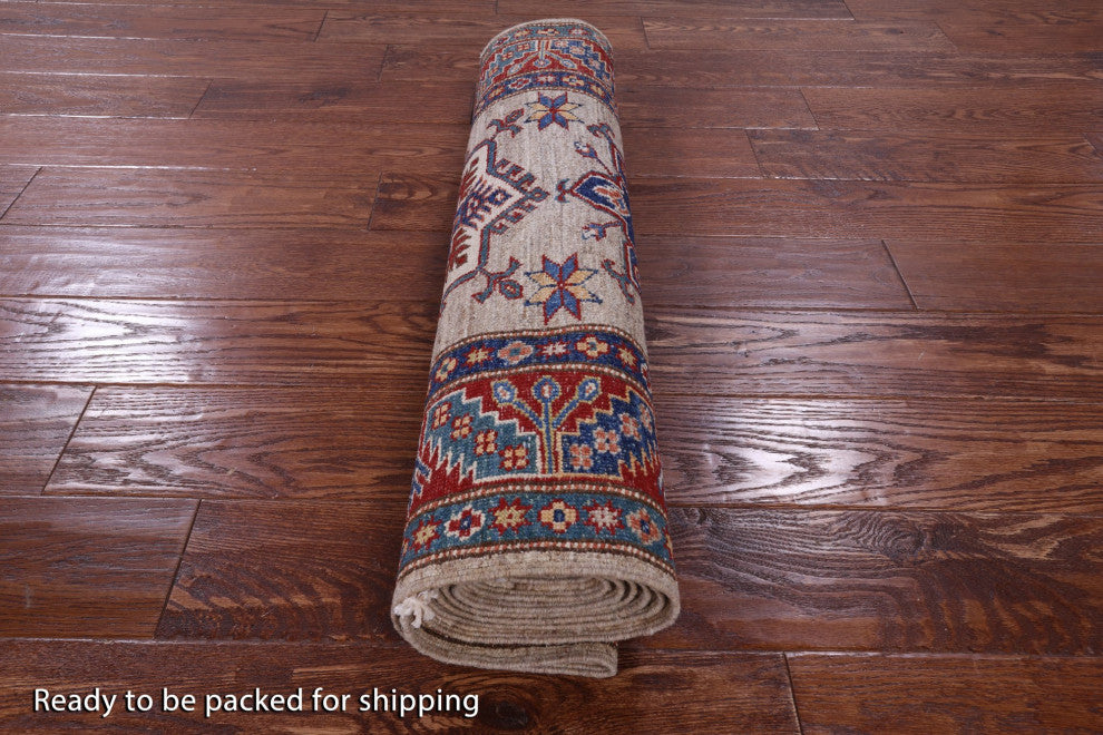 Runner Super Kazak Hand-Knotted Rug 2' 9" X 8' 10" - Q12841