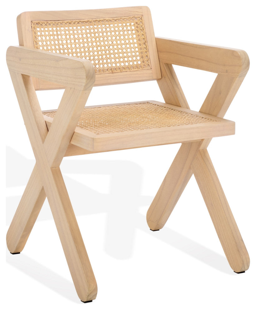 Safavieh Couture Tyrrell Rattan Dining Chair, Natural/Natural