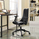 Modern Contemporary Office Chair, Black Faux Leather