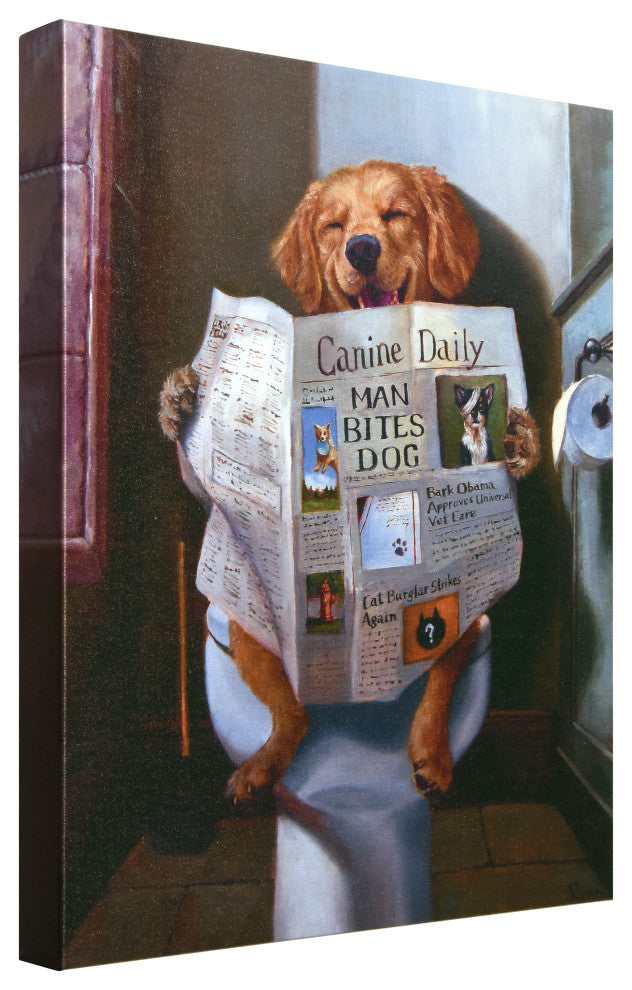 "Dog Gone Funny" Dog Wall Art, Graphic Art Print on Wrapped Canvas