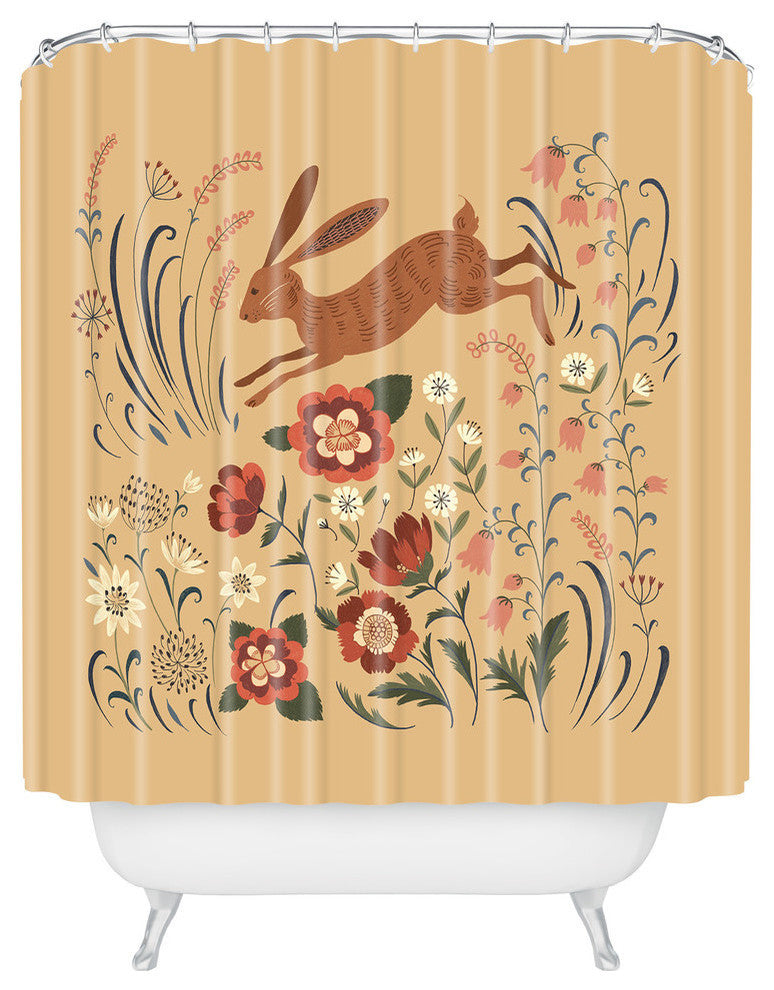 Pimlada Phuapradit Brown Hare Shower Curtain, 72"x69"