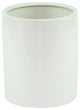 Small Ceramic Pot Cylinder Planter 6'' White