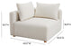 Hangover Upholstered Modular Corner Chair, Cream Boucle