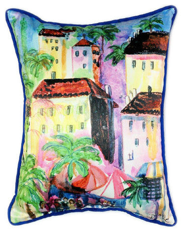 Pair of Betsy Drake Fun City I Large Pillows 16 Inch x 20 Inch