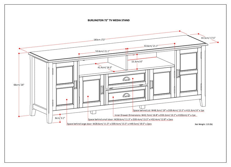 Solid Wood 72 Inch Tv Media Stand In Distressed Grey For Tvs Up To 80 Inches