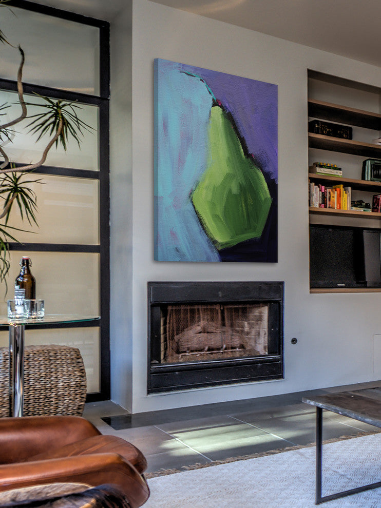 "Pearfect" Painting Print on Wrapped Canvas, 40"x60"