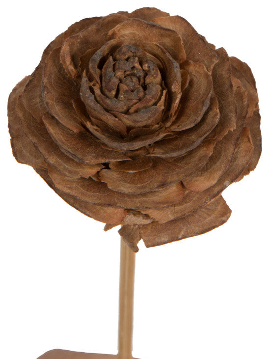 Vickerman Natural Botanicals 1.57" Cedar Rose, Natural, 18"