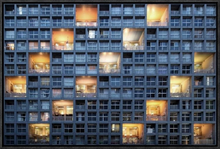 "Life Box" Framed Canvas Giclee by Koji Tajima, 23x16"