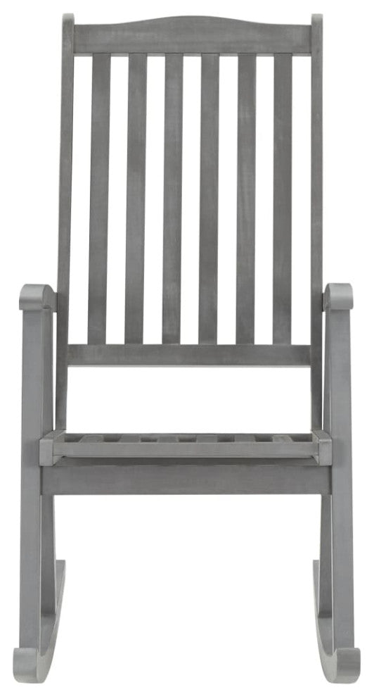 vidaXL Rocking Chair Gray Solid Acacia Wood