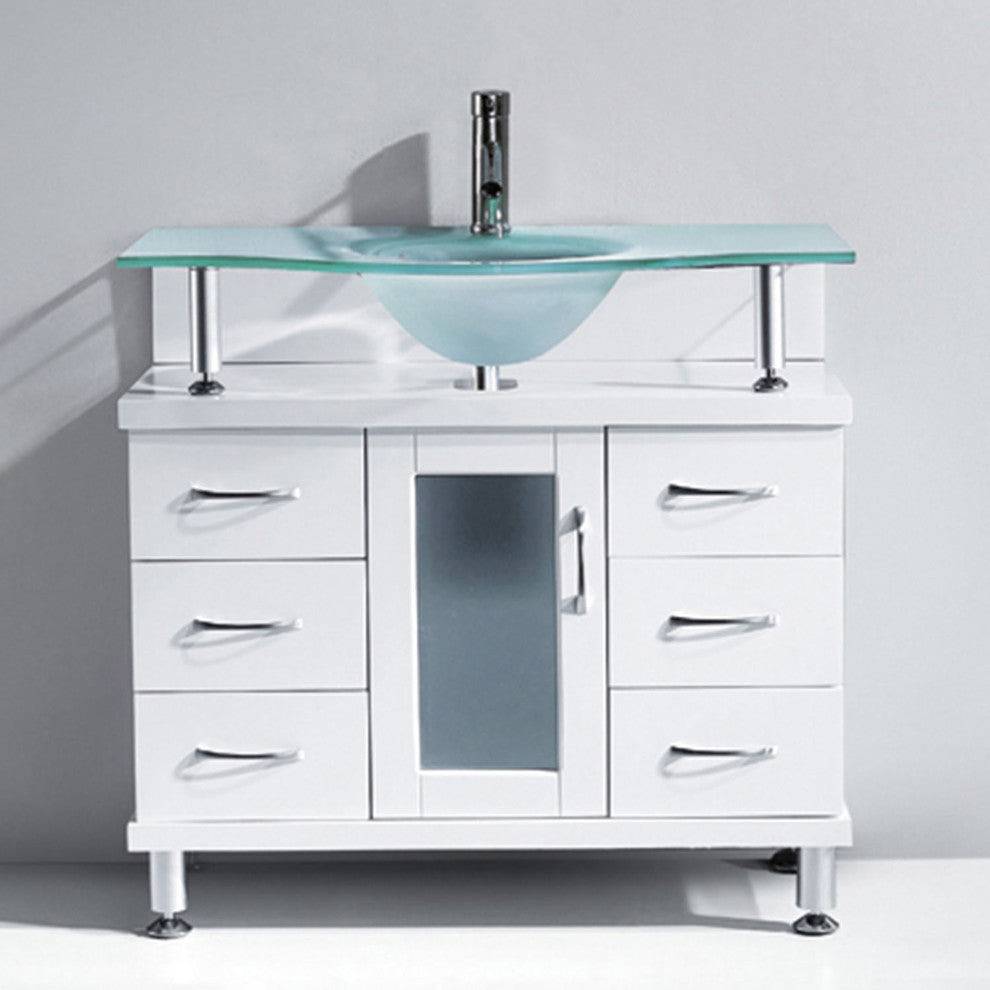 Virtu Vincente 36" Single Bathroom Vanity, White