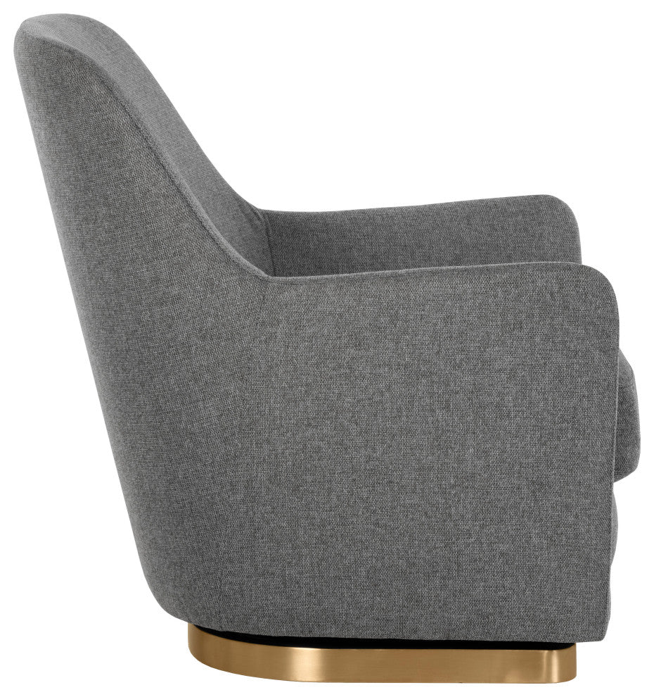 Marcela Swivel Lounge Chair Belfast Koala Grey