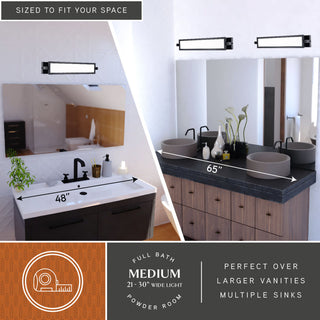 Fremont 27" LED Black Bathroom Vanity Wall Light With Rotating Light