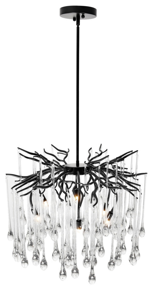 Anita 6 Light Chandelier With Black Finish