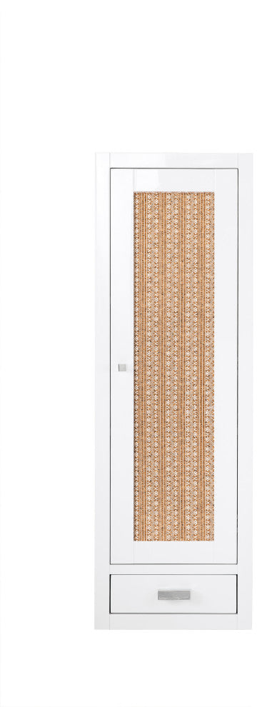 Addison 12" Depth Petitie Tower Hutch - Right, Glossy White