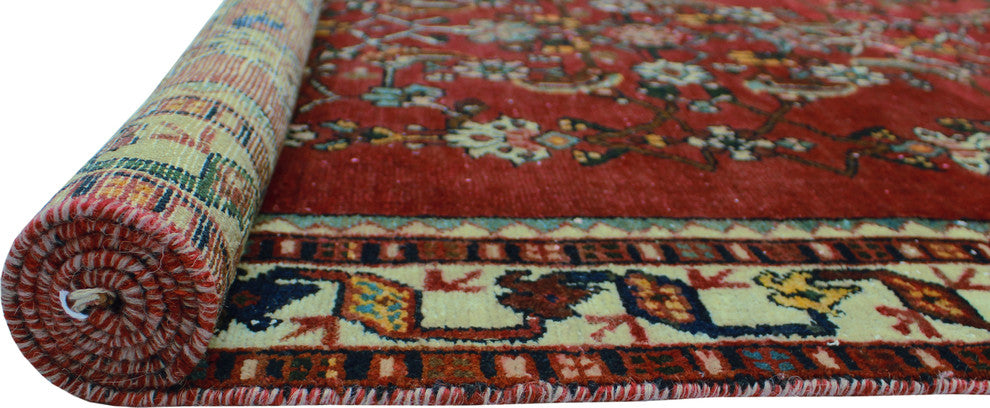 Vintage Distressed Rogers Red-Rust Runner, 4'5x8'10