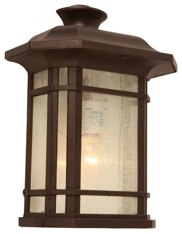 FRANKS Transitional 1 Light Rubbed Bronze Outdoor Wall Sconce 12inches Height