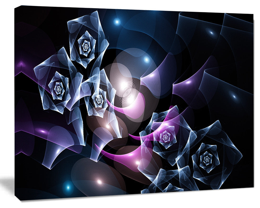 Glowing Bouquet of Beautiful Roses, Oversized Abstract Canvas Art Print, 60x40