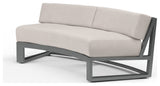 Redondo Modern Design Weather Resistant Curved Outdoor Sofa