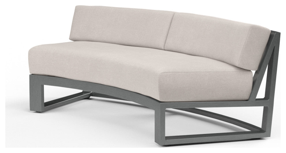 Redondo Modern Design Weather Resistant Curved Outdoor Sofa