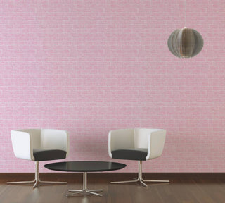 Faux Textured Wallpaper, Stone Wall, 359812, Pink, One Roll