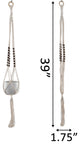 39" Tri-Beaded Macrame Plant Hanger