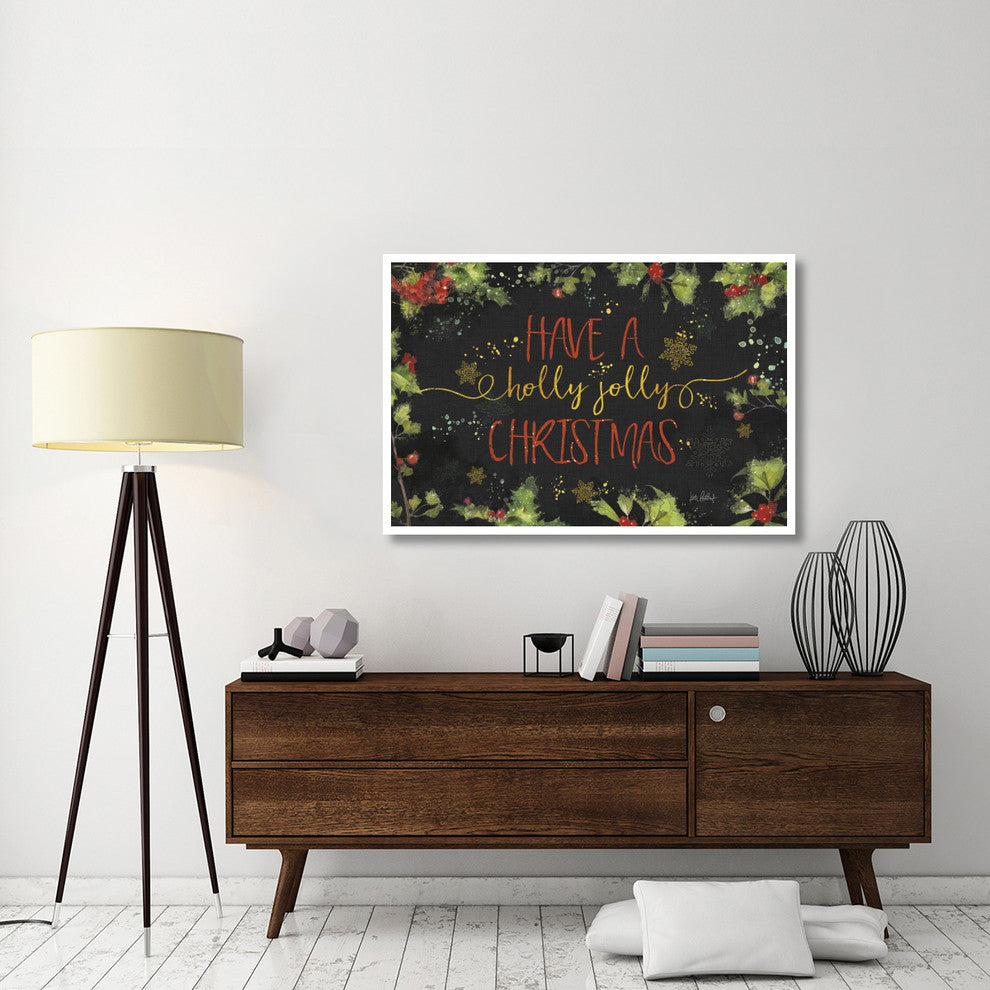 "Christmas Sentiments I Black" Digital Paper Print by Katie Pertiet, 50"x34"