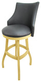 Swivel Tall Spectator Wood Bar Stool 34", Bellissima, Gray, Beige
