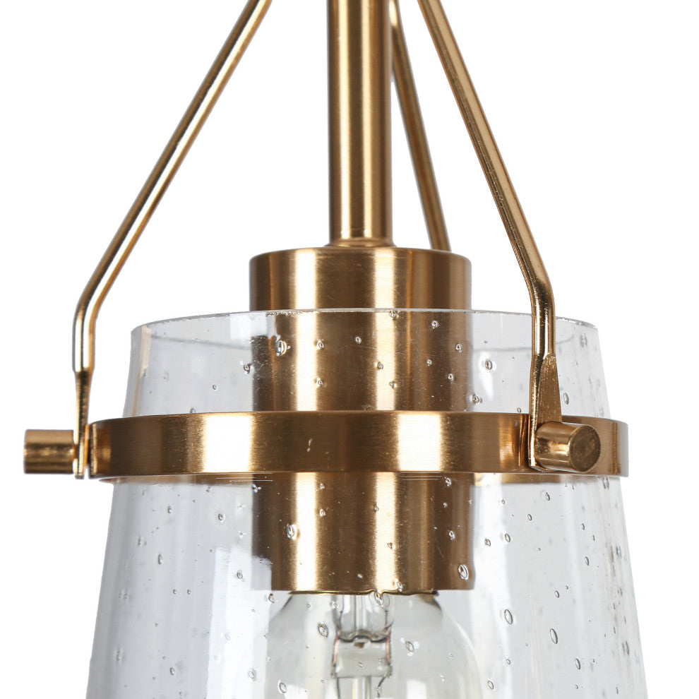 LNC 3-Light Polished Gold Linear Modern/Contemporary Chandelier