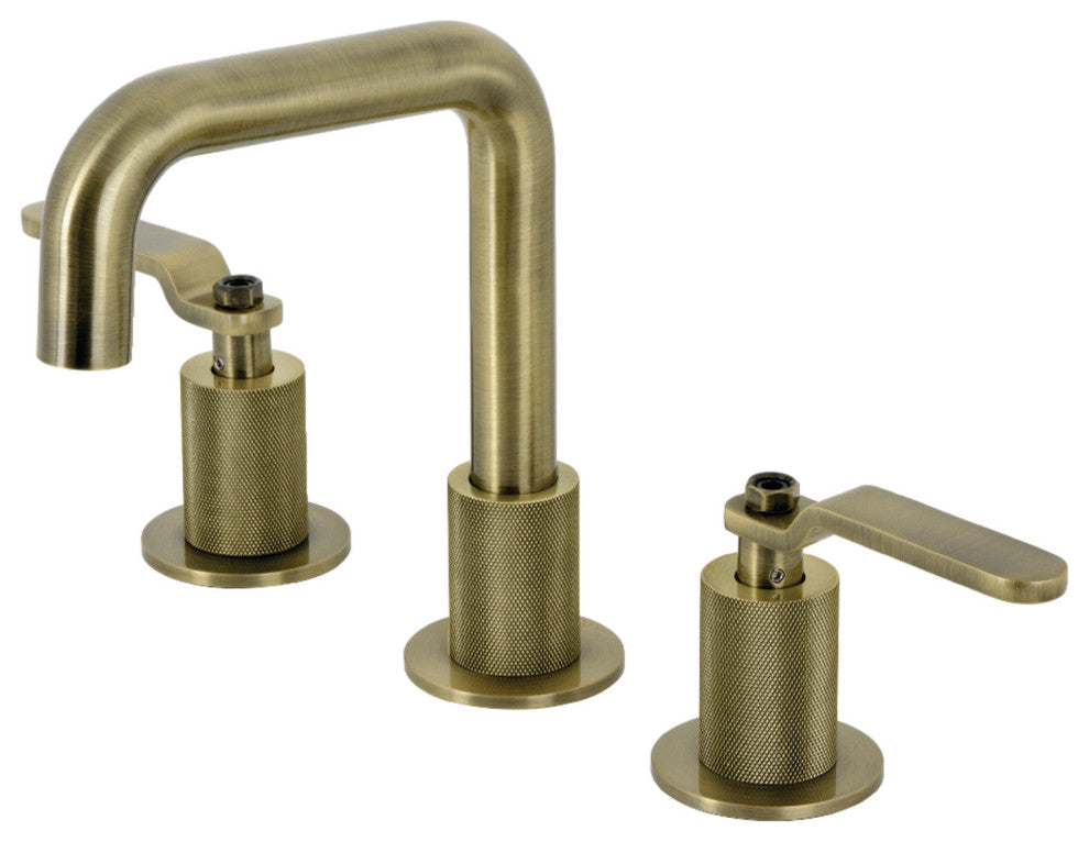 Kingston Brass KS1413KL Widespread Bathroom Faucet, Push Pop-Up