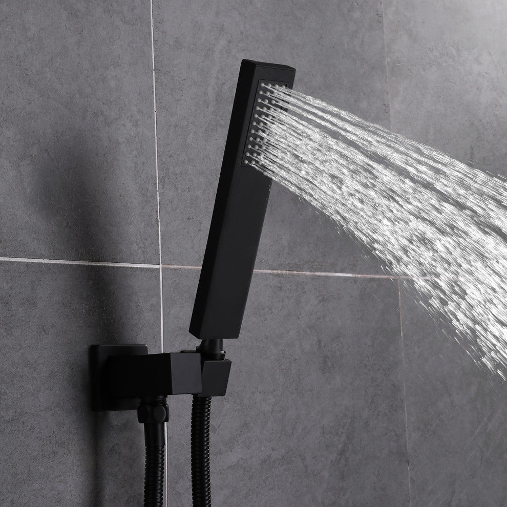Thermostatic Rain Shower System with Hand Shower and Rough-in Valve
