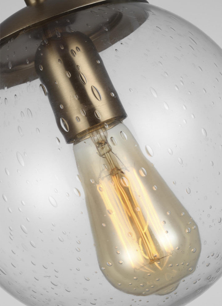 Leo 1-Light Pendant, Satin Brass