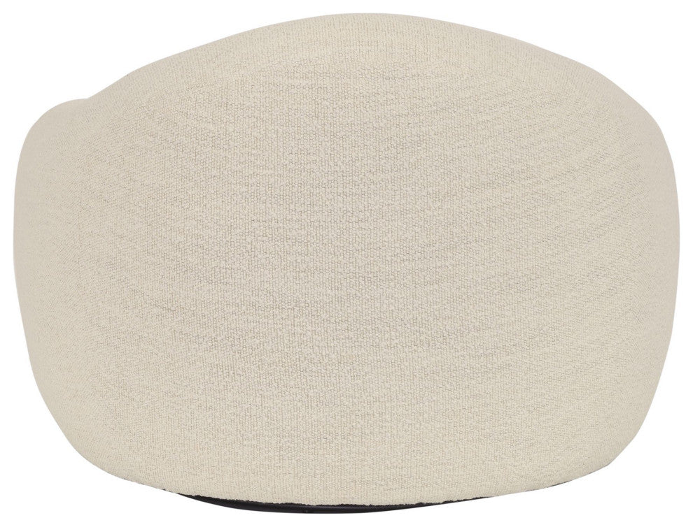 Molly Upholstered Swivel Accent Chair in Pearl