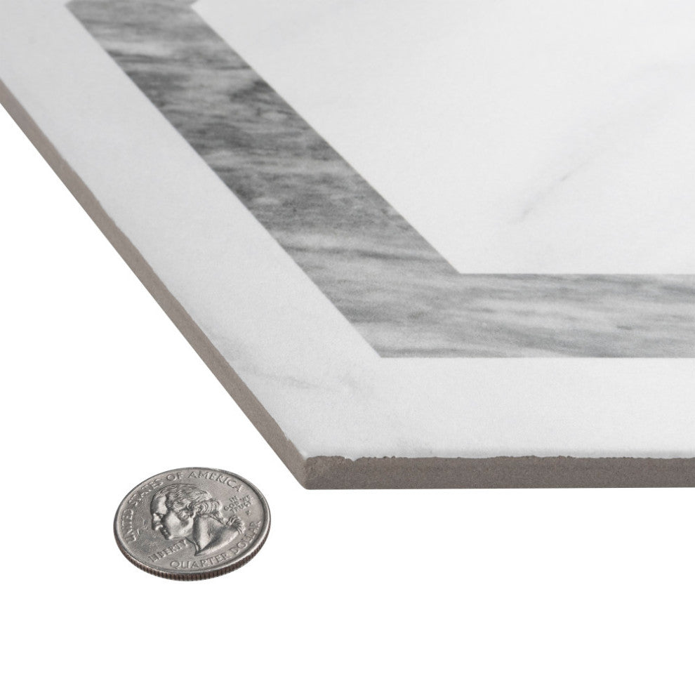 Marbilia Hex Venato Grey Geo with Biotech Porcelain Floor and Wall Tile