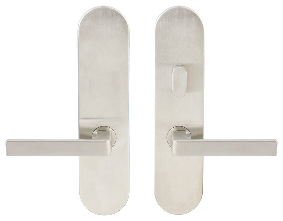 Tokyo Lever, Tubular Passage, Privacy Bolt, Right Hand, Satin Stainless Steel