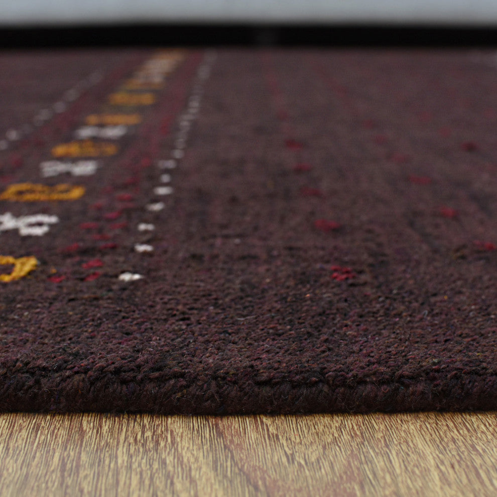 HAND KNOTTED LOOM SILK ECO-FRIENDLY AREA RUG-8'x10',Rectangle,Brown,Contemporary