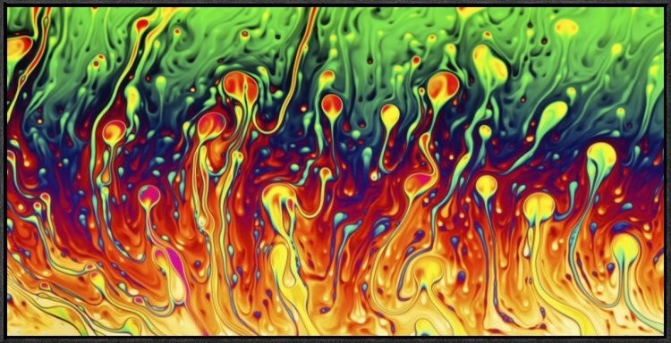 "Soap Opera" Framed Canvas Giclee by Christophe Kiciak, 37x19"