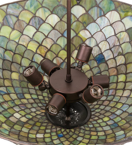 24W Tiffany Fishscale Semi-Flushmount