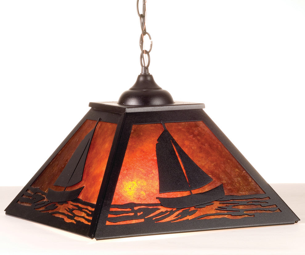 16Sq Sailboat Pendant