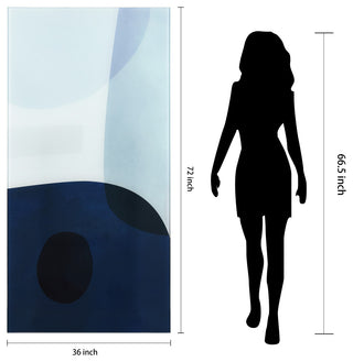 "Gold Monde II A" Frameless Reverse Printed Tempered Art Glass Wall Art