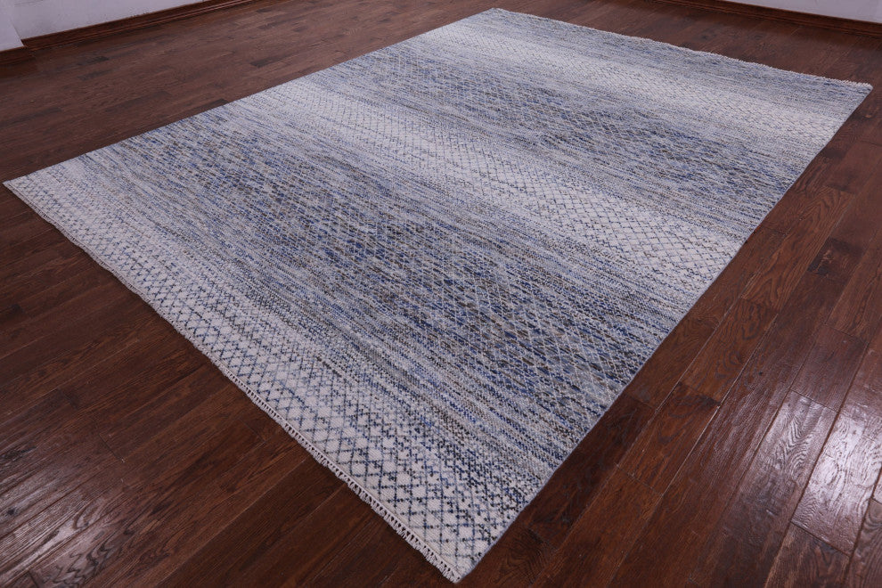 8' 11" X 12' 0" Savannah Grass Handmade Wool Rug - Q13264